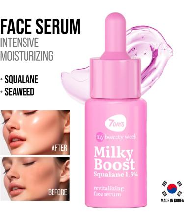 7Days Revitalizing Face Serum with Squalane - Korean Anti-Aging Skincare for All Skin Types - Hydrating Serum for Skin Repair and Restoration - Moisturizing Facial Serum - Buy Online on GoSupps.com