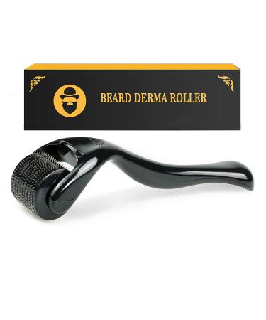MISICH Beard Derma Roller For Daily Use Microneedle Derma Roller for Men 540 Titanium Microneedle Beard Roller Black 1