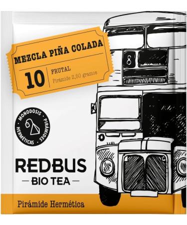  REDBUS Redbus | Pi a Colada Infusion | Pineapple and Fruit Herbal Tea | Pi a Colada Fruit Infusion Individually Wrapped Filters - 15 Pyramids (30 Gr) - Buy Online on GoSupps.com