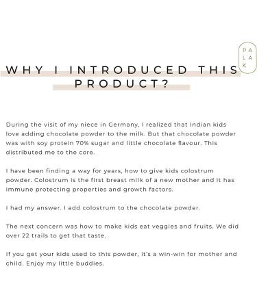 Kids Chocolate Powder with Colostrum for Immunity | Vitamins & Minerals from Fruits Vegetables & Herbs | 400g Brain & Health Formula - Buy Online on GoSupps.com