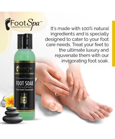 FOOT SPA: Eucalyptus & Peppermint Foot Soak - Cleanses Softens & Refreshes 4 Oz | International Shipping Available - Buy Online on GoSupps.com