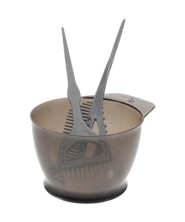 Healifty Hair Dye Coloring Kit 3Pcs - Hair Dye Bowl, Hair Dye Brush, Hair Dye Comb, Hair Dying Accessory Kit for Salon & Home Hair Coloring (Grey) Grey 3pcs