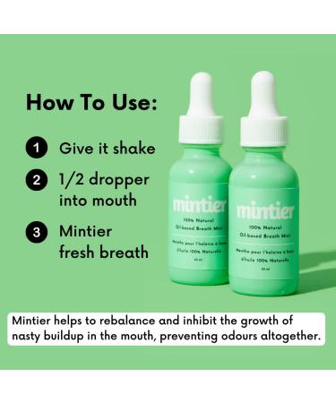 Mintier Natural Oil-Based Breath Mint Drops - 120 Servings, No Sugar, Lasting Breath Freshener - Dentist Recommended - 1oz Pack - Buy Online on GoSupps.com