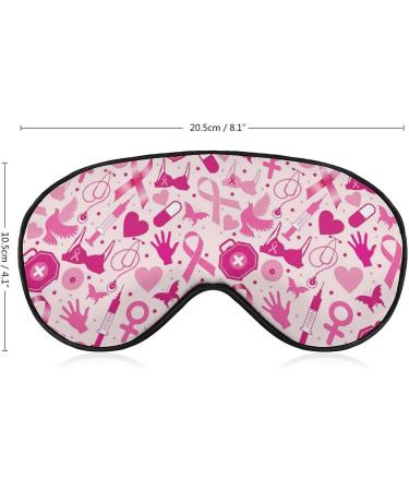 Breast Cancer Awareness Sleep Mask for Women | Adjustable Eye Shades with Elastic Strap | Comfortable & Stylish Sleeping Solution - Buy Online on GoSupps.com