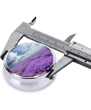 Buy Lavender Flower Mini Round Pill Box - 3 Compartment Travel Organizer for Home & Office - Buy Online on GoSupps.com