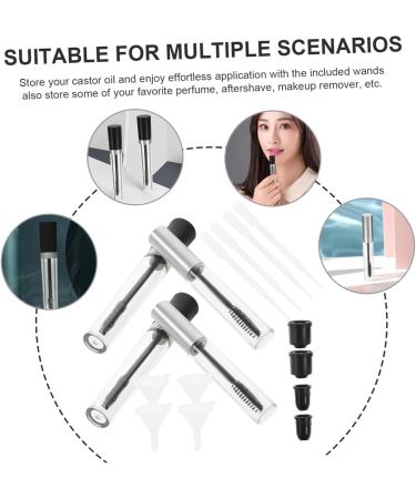 PLAFOPE 2pcs Empty Eyeliner Vials Empty Mascara Tube Clear Mascara Tubes Eyelash Growth Oil Tube - Buy Online on GoSupps.com