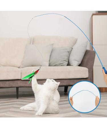 Shop Ukofew 12-Piece Cat Fishing Toys with Springs & Feathers Interactive Fun for Cats of All Sizes | International Shipping Available - Buy Online on GoSupps.com