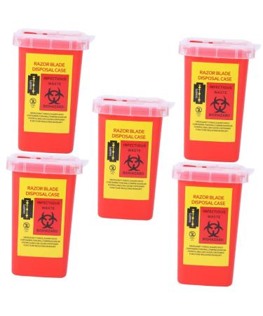 Gleavi 5 STK storage container Razor blade container waste disposal box for razor blades Fall waste disposal holder automatic trash can clothing razor.