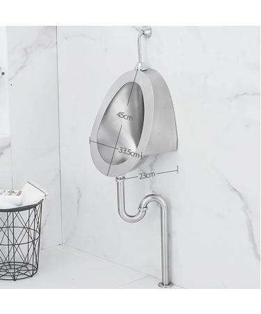 Household Items Stainless Steel Wall-Mounted Urinal Men's Urinal Public Toilet Urinal with Stainless Steel S Tube Suitable for Schools Prisons Hospitals Shopping Malls S - Buy Online on GoSupps.com