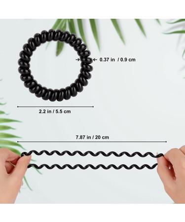 Jesslab Spiral Hair Ties - 10 Traceless Plastic Coil Ponytail Holders for Women & Girls | No-Damage Hair Accessories | Color Sorted (#9) - Buy Online on GoSupps.com