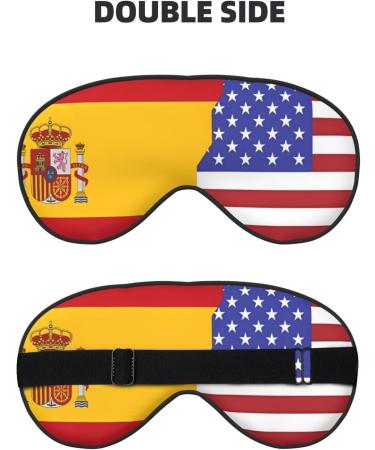 American Spain Flag Unisex Adjustable Eye Mask - Perfect for Travel Yoga and Office Naps - Buy Online on GoSupps.com