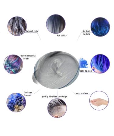 Silver Gray Hair Color Wax - Natural Matte Hairstyle for Party Cosplay & Halloween | International Shipping - Buy Online on GoSupps.com