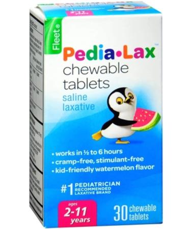 Fleet Pedia-Lax Saline Laxative Chewable Tablets Watermelon - 30 Count