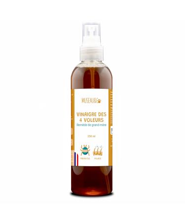 Museau & Co Vinegar of the 4 Thieves for Dogs and Cats – 250ml – Parasites, Shine of the Coat, Natural Anti-Itch, Grandma’s Remedy Made in France