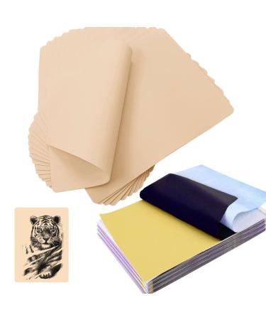 Yuelong 30pcs Blank Tattoo Practice Skin and Transfer Paper for Beginners and Experienced Artists Skin 10pcs + Paper 20pcs - Buy Online on GoSupps.com