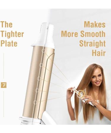 Travel Curling Iron & Mini Flat Iron 2-in-1 | Dual Voltage Hair Straightener for Travel - White - Buy Online on GoSupps.com