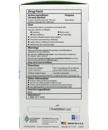 Sinucleanse Systems Nasal Saline Refill Packets - Effective Sinus Relief - Buy Online on GoSupps.com