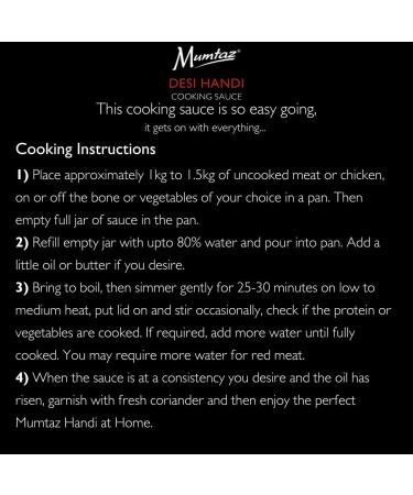 Mumtaz DESI HANDI Indian Curry Cooking Sauce 700g Pack of 3 Restaurant Quality at Home - Medium Spiced Serves 8-10 - All Natural Ingredients- Gluten Free- Vegetarian Friendly. - Buy Online on GoSupps.com
