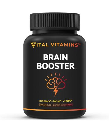 Vital Vitamins Brain Supplement Nootropics Booster - 30 Capsules