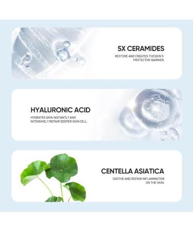 Barrier Repair Cream with Hyaluronic Acid & 5x Ceramides | Daily Moisturizer for All Skin Types - Deep Hydration & Skin Texture Improvement - Buy Online on GoSupps.com