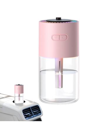 Small Humidifier - Mist Sprayer Travel Personal Humidifier | Rechargeable Cool Mist Humidifiers with Starry Projector Personal Desktop Humidifier for Bedroom Nightstand Pink