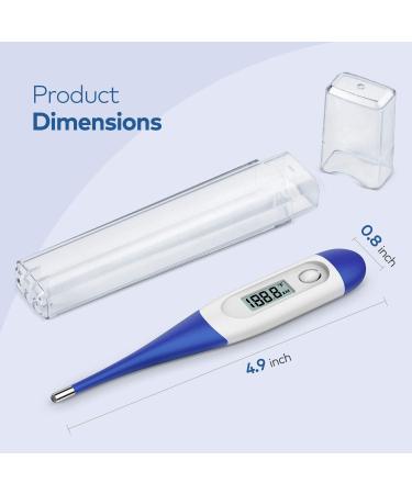 Digital Oral Thermometer for Adults - Fast Reading Fever Thermometer in Dark Blue - Buy Online on GoSupps.com