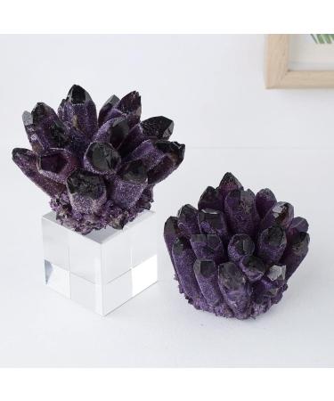 Natural Magic Natural Crystal Stone Purple Phantom Quartz Crystal Cluster Rock Stones Reiki Specimen Home Deco (Color : Purple Cluster Size : 300-400g) 300-400g Purple Cluster - Buy Online on GoSupps.com