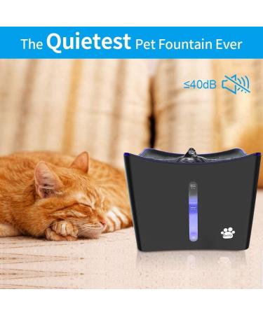 101oz Cat Water Fountain with LED Light and Whisper Quiet Design - Black - Buy Online on GoSupps.com