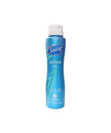 Secret Active Cool Invisible Spray Antiperspirant & Deodorant for Women 3.8 Oz