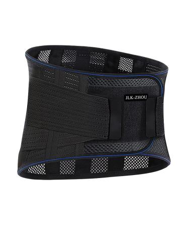 Adjustable Lumbar Back Support Belt Back Braces for Lower Back Pain Relief with 5 Stays Lumbar Support Belt for Men and Women Braces Support Straps Lower Back Brace (Black-M)