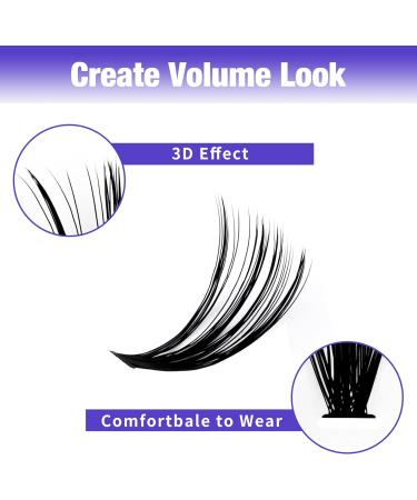 300PCS Cluster Lashes Extension C Curl 40D 0.07mm 8-16mm Mixed Wide Stem Individual Eyelashes Clusters DIY Extensions at Home | Cluster-40D-0.07-C-MIX8-16 - Buy Online on GoSupps.com