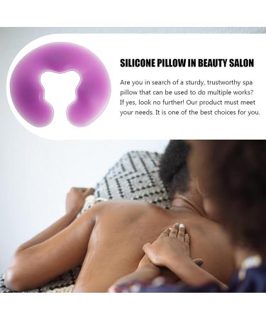 Lurrose Silicone Face Rest Pillow - Soft Massage Cushion for Skin Care and Relaxation - Purple - Buy Online on GoSupps.com