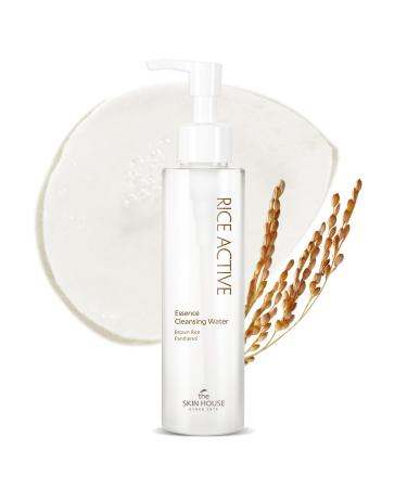 THE SKIN HOUSE Rice Essence Cleansing Water All-in-1 Facial Cleanser+Toner+Essence Mild Micellar Water Rice Water Face Wash Korean Skin Care(150ml/5.07fl.oz)