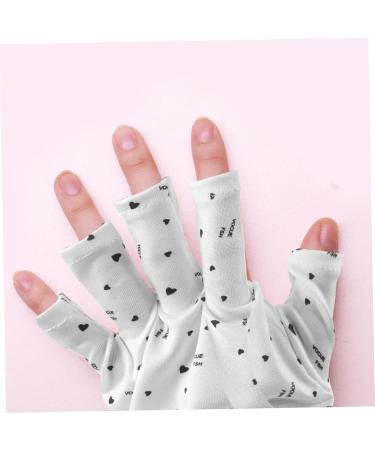 Beaupretty 2 Pairs Nail Gloves Nail Art Gel Uv Fingerless Gloves Uv Gloves Gel Nail Lamp Gloves Uv Lamp Glove for Gel Nails Protecting Fingerless Gloves Led Protector Polyester Miss 24x13cm - Buy Online on GoSupps.com