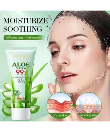 Aloe vera 99% organic gel 50g moisturizing gel for face and body alcohol-free formaldehyde-free rich in citric acid and niacinamide vitamin c for face and body skincare routine (1 count) - Buy Online on GoSupps.com