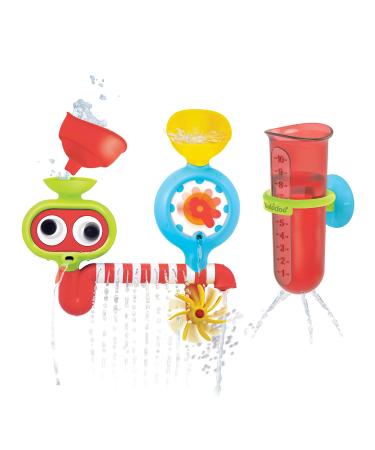 Yookidoo Baby Toddler Bath Toy - Spin 'N' Sprinkle Water Lab with Spinning Gears & Rotating Googly Eyes - Mold Free Suction Cups Attach to Any Tub or Shower(1 2 3 Years Old)- Great Gift for Kids Colorful