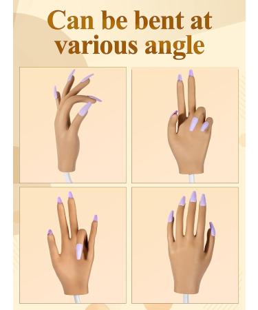 Flexible Practice Hand with 100 White Nail Tips - Nail Practice Supplies - Buy Online on GoSupps.com