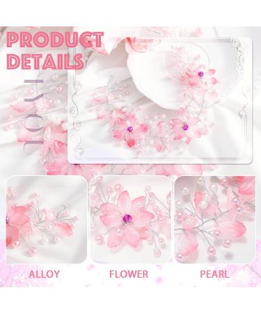 IYOU Flower Girl Hair Accessories Pink Floral Wedding Headband Pearl Wedding Holy Communion Headpiece for Girls - Buy Online on GoSupps.com