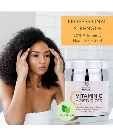 Radha Beauty Glow Boosting Vitamin C Moisturizer - Luxury Anti-Aging & Brightening Cream for Face Neck & Decollete - 1.7 fl oz Suitable for All Skin Types - Buy Online on GoSupps.com