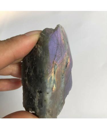 Crystal Decoration 75g Natural Raw Purple Labradorite Crystal Gem Rough Specimen Healin - Buy Online on GoSupps.com