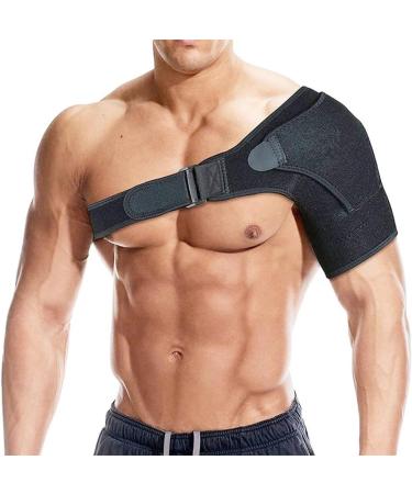 Sunerlory Adjustable Neoprene Shoulder Support Bandage for Dislocation - Black Orthosis for Left & Right Shoulder - Buy Online on GoSupps.com
