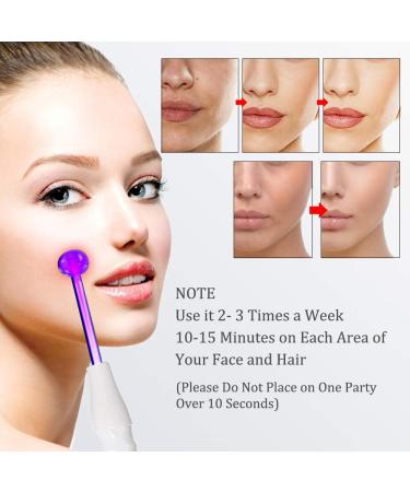 High Frequency Portable Skin Therapy Device with 6 Argon Rods - Acne Treatment Skin Tightening & Wrinkle Reduction - Buy Online on GoSupps.com