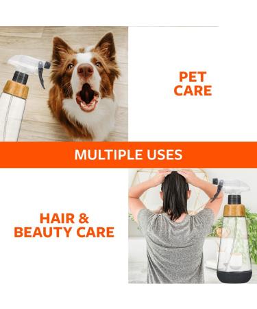 Full Circle 16oz Refillable Glass Spray Bottle with Silicone Boot - Reusable Multi-Use Gray - Buy Online on GoSupps.com