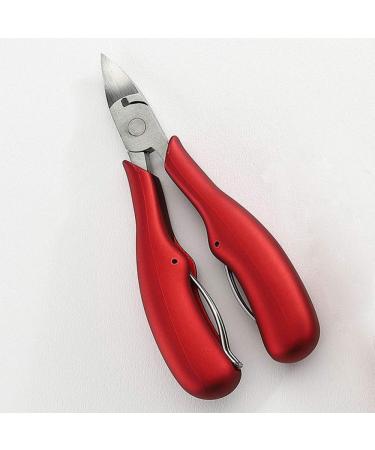 Toenail Clippers Nail Clippers Cuticle Clipper Toe High-Grade Stainless Steel Thick Nails Ingrown Nails Suitable for Men Women and Seniors Red (Color : Red)