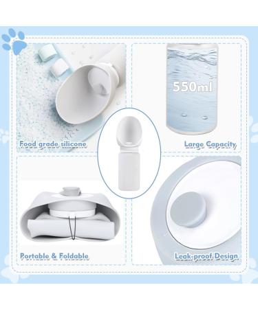Wdmiya 550ml Portable Dog Drinking Bottle - Foldable Food-Safe Silicone Pet Water Bottle for Walks Travel & Hikes - Buy Online on GoSupps.com