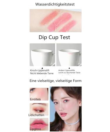 OEDO Cherry Blossom Healthy Red Lipstick Temperature Change Color Waterproof Non-Stick Cup Lip Balm Lip Gloss Rich Pigment Karotten - Buy Online on GoSupps.com