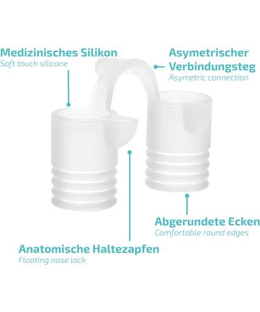 Nasivent Tube Plus - Premium Anti-Snoring Nasal Silator for Improved Breathing - Easy to Use & Includes Storage Box - Transparent S (2 Pack) - Buy Online on GoSupps.com