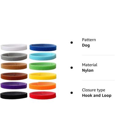 Kuou 12pcs Puppy ID Collars - Adjustable Whelping Bands for Pet Dog & Kitten | Multi Coloured Identification Collar Set - Buy Online on GoSupps.com