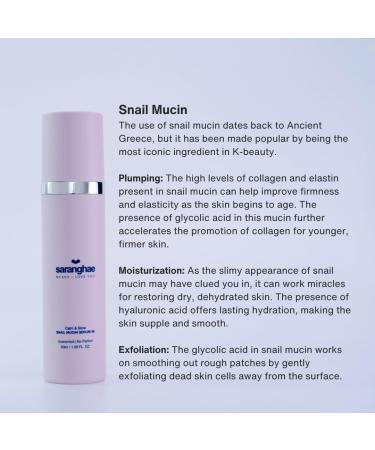Love Saranghae Calm & Glow Snail Mucin Serum 96 Hydrating Facial Essence with Korean Skincare Formula for Smooth Dewy Skin Lightweight Non-Sticky Texture for Daily Use - Buy Online on GoSupps.com
