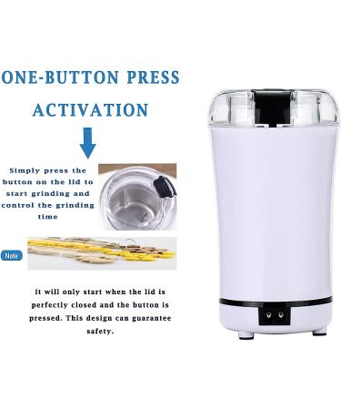 Electric Multifunctional Grinder for Pills and Coffee Beans - White - Buy Online on GoSupps.com